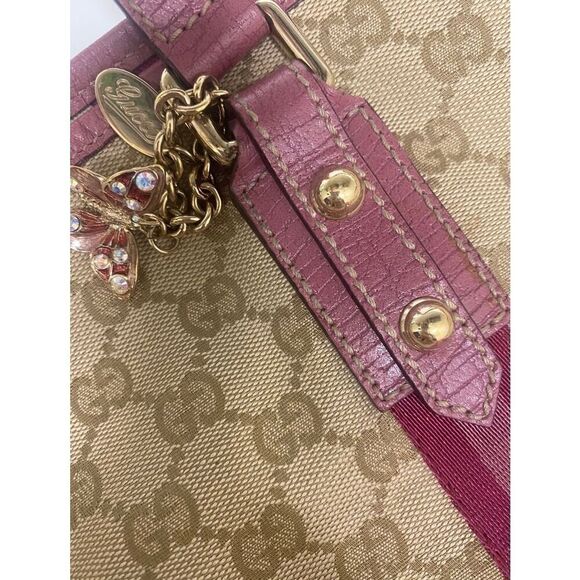 Gucci Canvas Top Handle large Tote PINK authentic - Picture 9 of 11